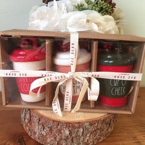 Rae Dunn Christmas Coffee Cup Ornaments Santa's Coffee Mocha Christmas Cup Cheer